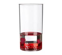 Premier Housewares Acrylic Tumbler with Floating Hearts, Clear/Red, 7 x 7 x 12 cm