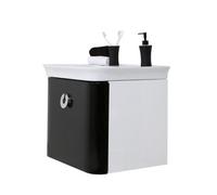 Orsina Adelphi White And Black Bathroom Sink With Storage