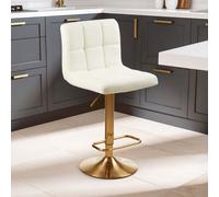 Orsina Adjustable Bar Stool, Comfort & Stable Counter Stool, Elegant Kitchen Bar Chair in White Orsina White