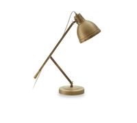 Orsina Adjustable Desk Lamp In Antique Brass With Round Base, Angular Table Lamp, Sleek Brass Desk Lamp For Office in Gold Orsina Gold