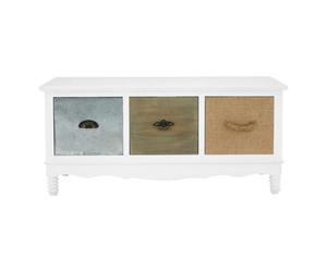 Orsina Aesthetic Coffee Table, Sturdy And Durable White Coffee Table, Aesthetic Style Wooden Cocktail Table