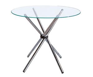 Orsina Afton Dining Table With Clear Glass Top