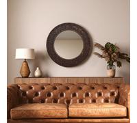 Orsina Akola Finish Round Wall Mirror in Gold Orsina Gold