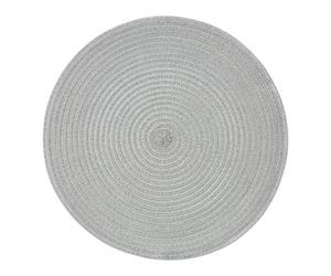 Orsina Alice Round Silver Thread Woven Placemat