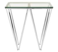 Orsina Allure Chrome End Table With Triangular Base