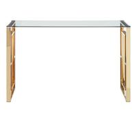 Orsina Allure Gold Finish Square Legs Console Table