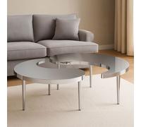 Orsina Allure Lure Yin-Yang Coffee Table in Silver Orsina Silver