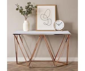 Orsina Allure Rectangular Champagne Console Table