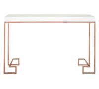 Orsina Allure Rose Gold Angled Legs Console Table