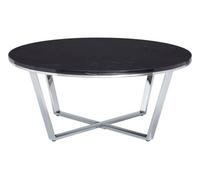 Orsina Allure Round Black Faux Marble Coffee Table