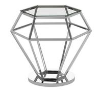 Orsina Allure Silver Finish Diamond End Table