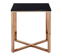 Orsina Allure Square Black Faux Marble End Table