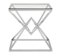 Orsina Allure Square Silver Finish End Table