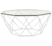 Orsina Allure Tempered Glass Chrome Coffee Table