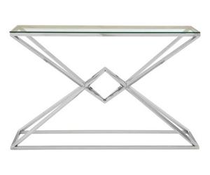 Orsina Allure Tempered Glass Rectangular Console Table