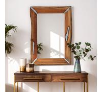 Orsina Almora Wood Wall Mirror in Brown Orsina Brown