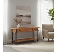 Orsina Ample Storage 3 Drawer Console Table, Functional Design Sofa Table For Livingroom, Durable Console Table