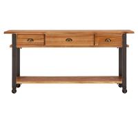 Orsina Ample Storage 3 Drawer Console Table, Functional Design Sofa Table For Livingroom, Durable Console Table in Natural Orsina Natural