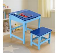 Premier Housewares Children's Desk and Stool Set - Blue