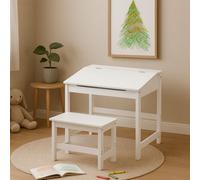 Interiors by PH Childrens Desk and Stool Set, white