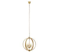 Orsina Antique Brass Pendant Light, Overlapping Ring Chandelier With 4 Lights, Metal Ceiling Light Fixture in Gold Orsina Gold