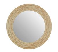 Orsina Antique Silver Wall Mirror, Round Wooden Frame Wall Mirror For Living Room & Hallway, Statement Mirror