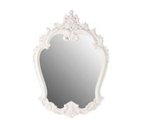 Orsina Antique White Rose Crest Wall Mirror,hanging Mirror,wall-Mounted Mirror With Decorative Leaf & Flower Motifs