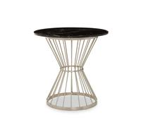 Orsina Anzio Marble Top & Hourglass Base Dining Table in Silver Orsina Silver