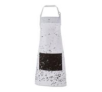 Orsina Apron, Cozy Scandinavian Pattern With Adjustable Neck & Waist Ties, Protects Clothing During Cooking in White Orsina White