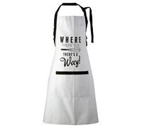 Premier Housewares Pun and Game Aprons Cooking Aprons for Women Men Baking Apron for Women White/Black Cotton Apron Kitchen Aprons Ladies Apron 87x69