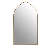 Orsina Arched Wall Mirror, Contemporary Antique Mirror, Versatile Lounge Mirrors, Compact Gold Finish Framed Mirror Orsina Gold
