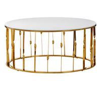 Orsina Arezzo Round Coffee Table With Gold Finish Frame
