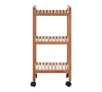 Orsina Arla 3 Tier Walnut Wood Bathroom Trolley