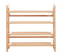 Orsina ARLA 4 Tiers Folding Shoe Rack in Natural Orsina Natural