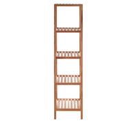 Orsina Arla 5 Tier Walnut Wood Bathroom Shelf Unit