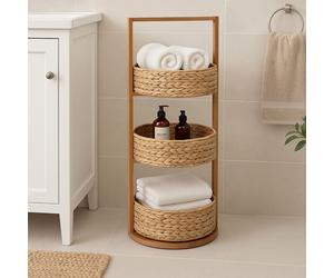 Orsina Arles 3 Shelf Unit, Natural Wood Frame Orsina Natural