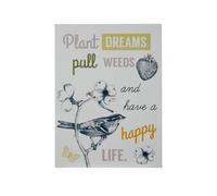 Orsina Artists Garden Wall Plaque, Rustic Wooden Sign With Floral Art, Inspired Design, Soft Pastel Tones