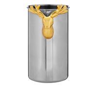 Premier Housewares Stainless Steel, Gold Finish Stag Wine Cooler - Silver