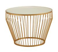 Avantis Gold Finish Tapered Design Side Table Premier Housewares Gold One Size