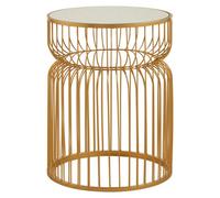 Orsina Avantis Gold Metal Wireframe Round Side Table