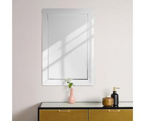 Orsina Avelene Rectangular Wall Mirror in Silver Orsina Silver