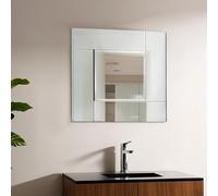 Orsina Avelene Square Wall Mirror in Silver Orsina Silver