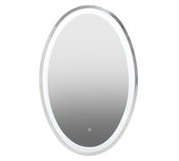 Orsina Avelino Illuminated Silver Oval Mirror Orsina Silver