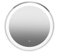 Orsina Avelino Illuminated Silver Round Mirror Silver