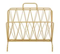 Orsina Avento Gold Finish Two Pocket Magazine Rack