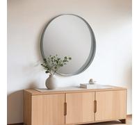 Orsina Avento Large Round Silver Wall Mirror