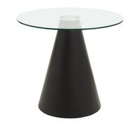 Orsina Azalea Round Clear Glass Top Dining Table