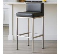 Orsina Baina Pu Finish Bar Chair with back in Charcoal Orsina Charcoal