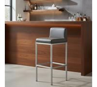 Orsina Baina Pu Finish Bar Chair with back in Midnight Orsina Midnight