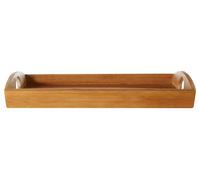 Orsina Bamboo Serving Tray With Handles, Practical Design Bamboo Serving Tray, Easy Grip Tray in Natural Orsina Natural